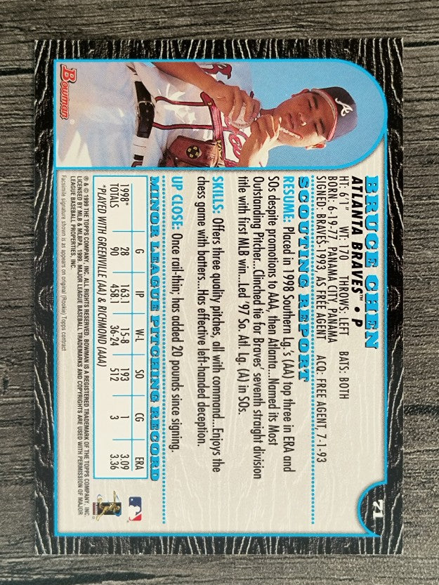 1999 Bowman #71 Bruce Chen
