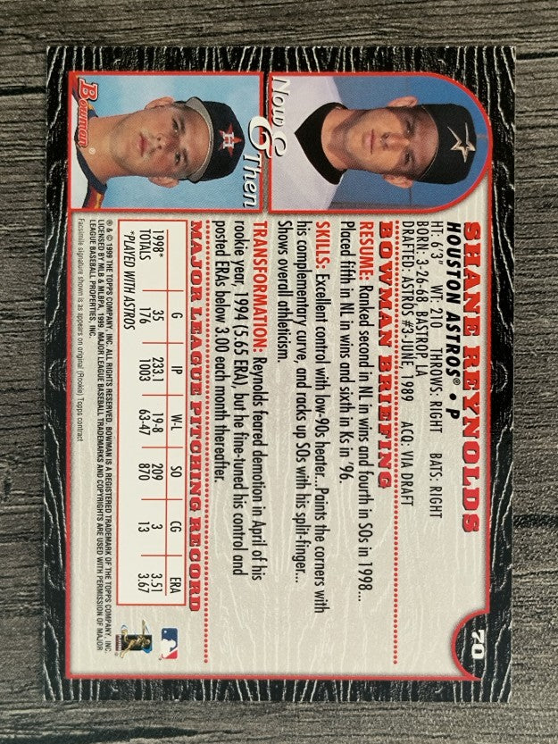 1999 Bowman #70 Shane Reynolds