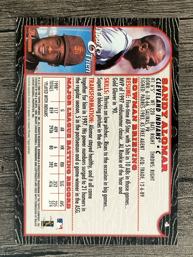 1999 Bowman #4 Sandy Alomar Jr.