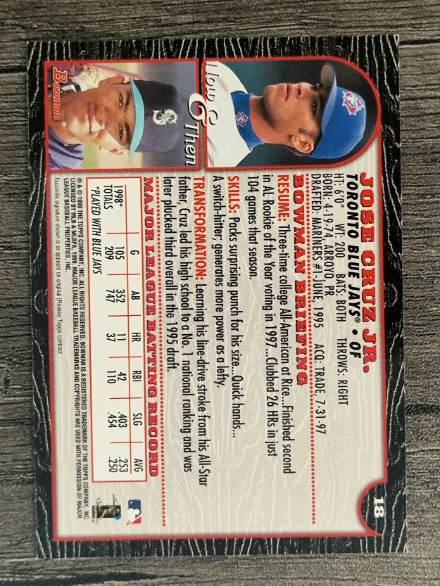 1999 Bowman #18 Jose Cruz Jr.
