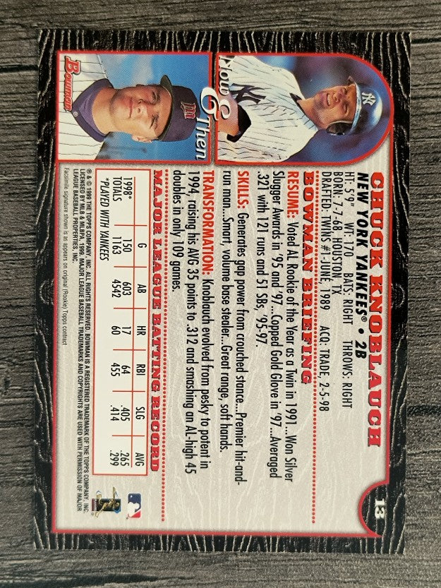 1999 Bowman #13 Chuck Knoblauch