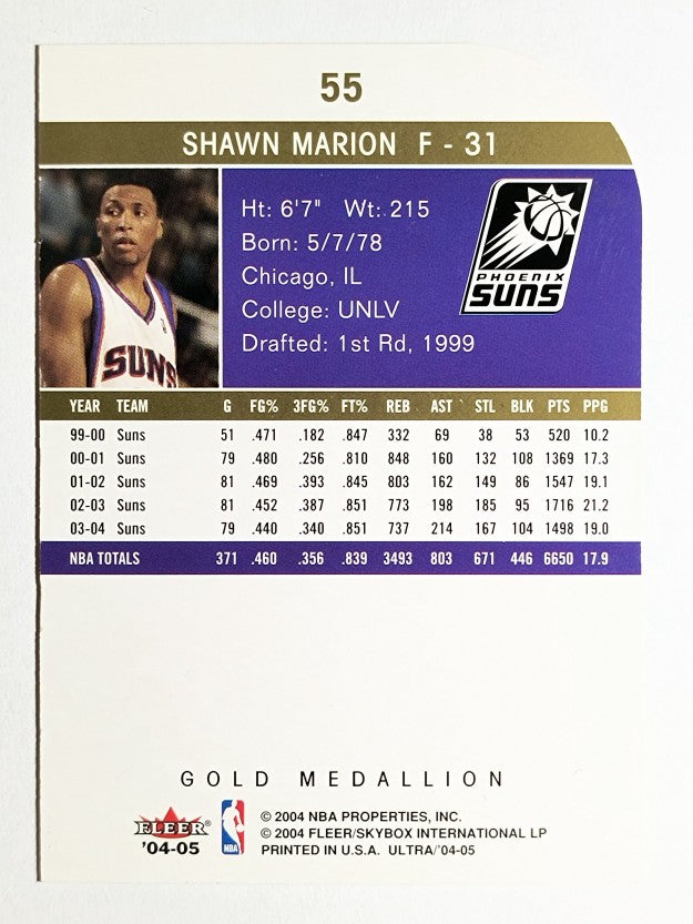 2004-05 Ultra Gold Medallion #55 Shawn Marion