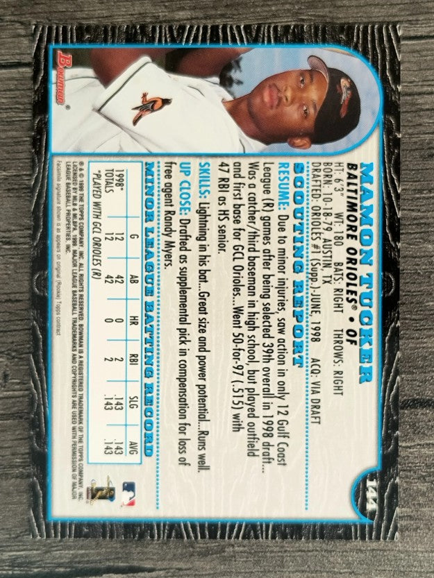 1999 Bowman #144 Mamon Tucker RC
