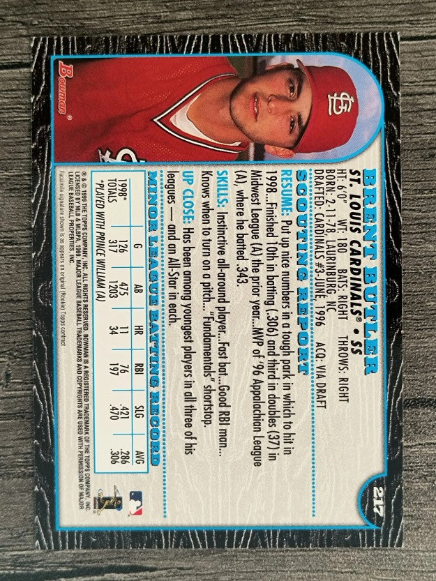 1999 Bowman #217 Brent Butler