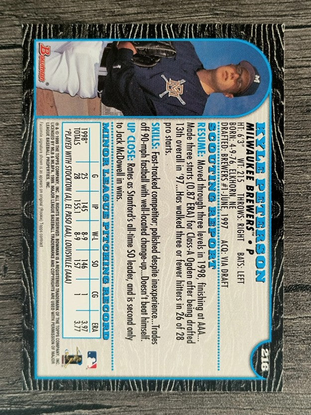 1999 Bowman #216 Kyle Peterson