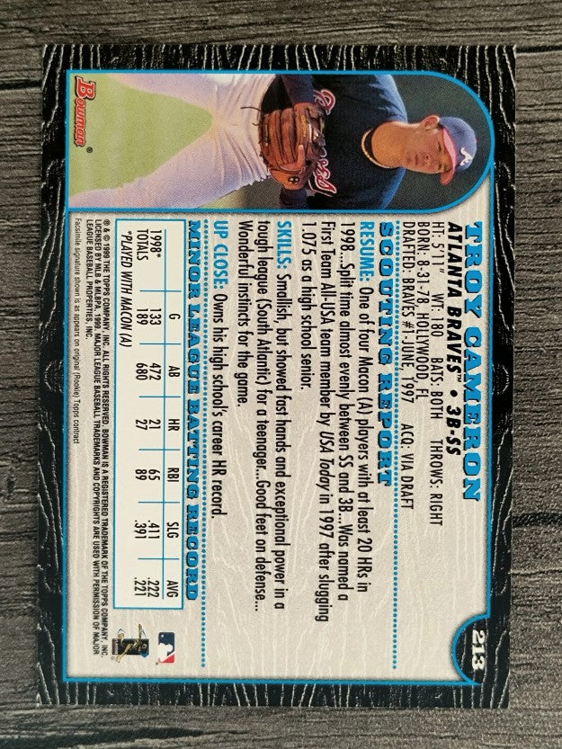 1999 Bowman #213 Troy Cameron