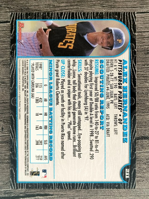 1999 Bowman #211 Alex Hernandez