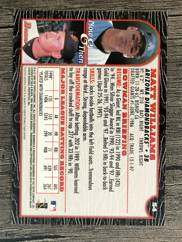 1999 Bowman #54 Matt Williams