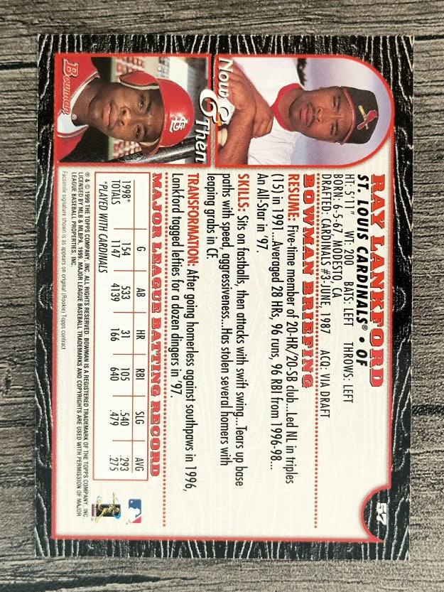 1999 Bowman #57 Ray Lankford