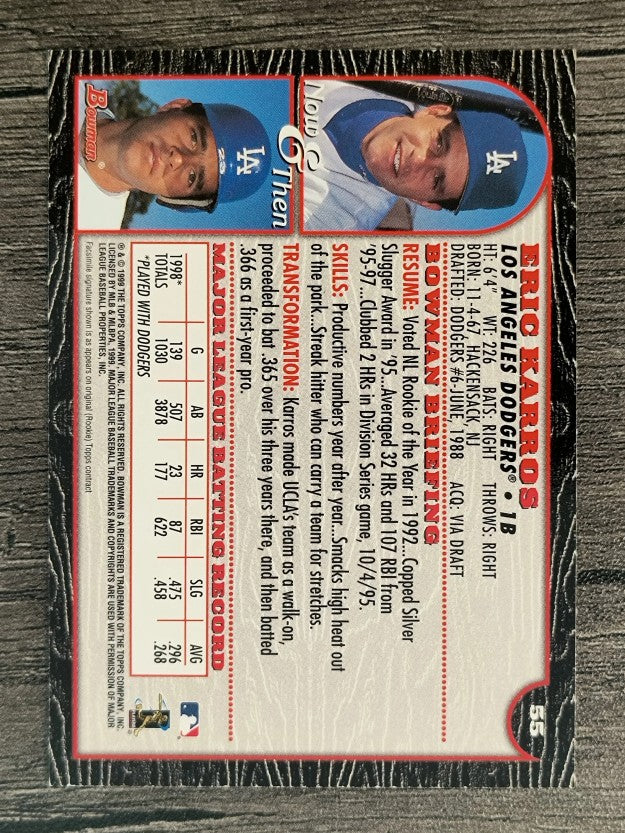 1999 Bowman #55 Eric Karros