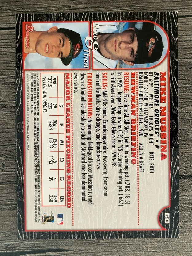 1999 Bowman #60 Mike Mussina