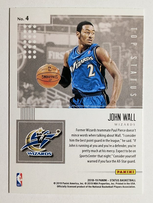2018-19 Panini Status Top Status Green #4 John Wall
