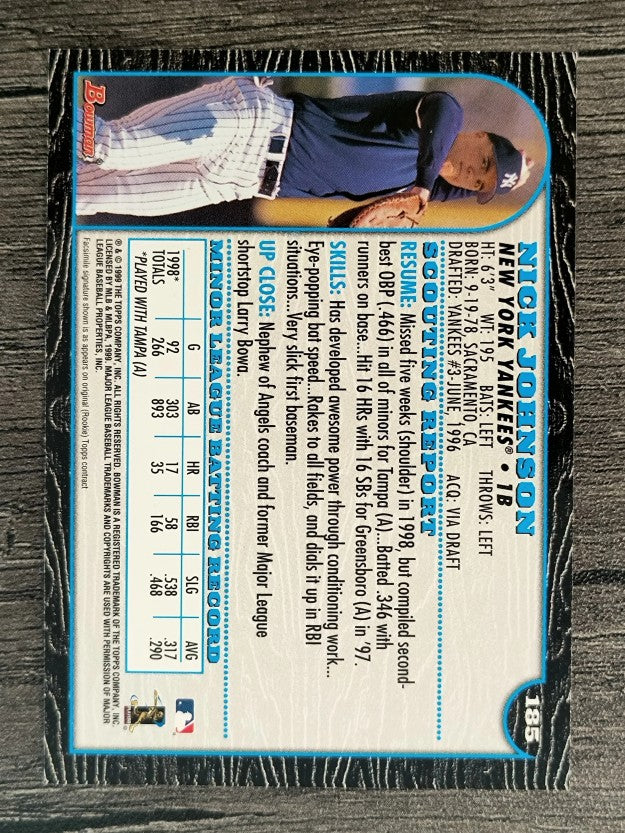 1999 Bowman #185 Nick Johnson RC