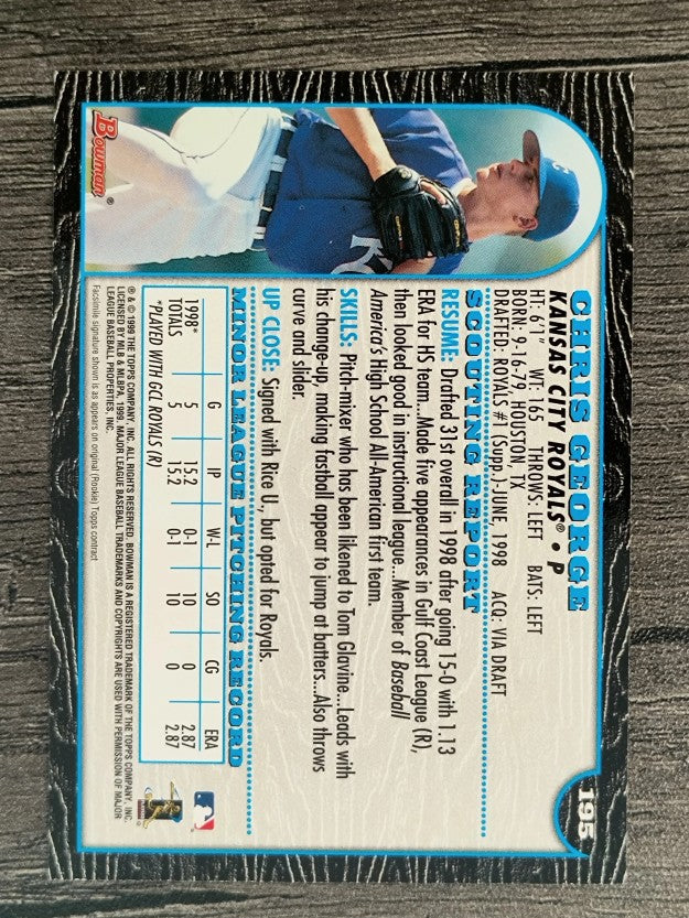 1999 Bowman #195 Chris George RC