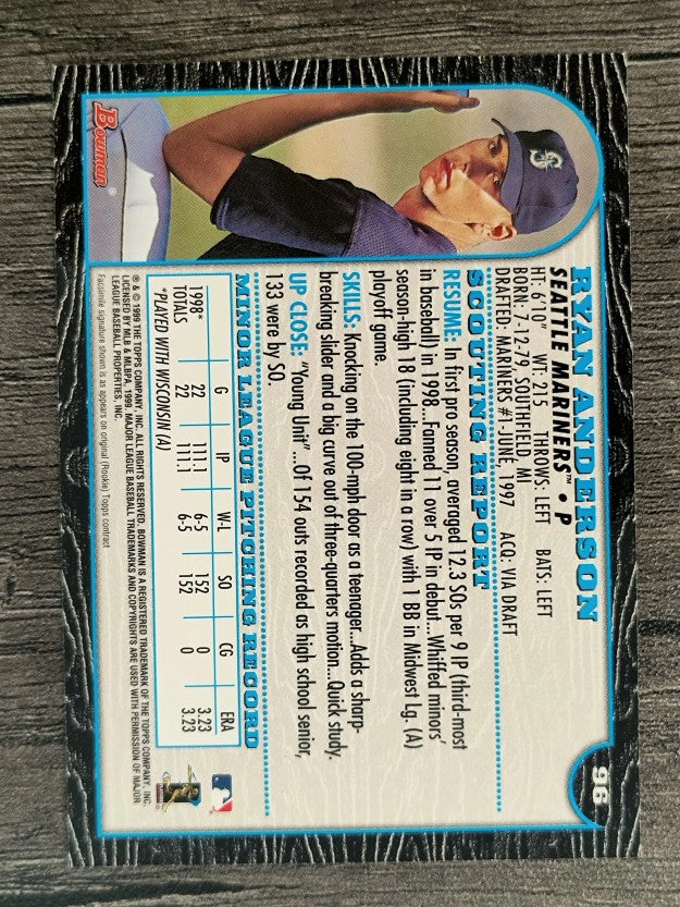 1999 Bowman #96 Ryan Anderson