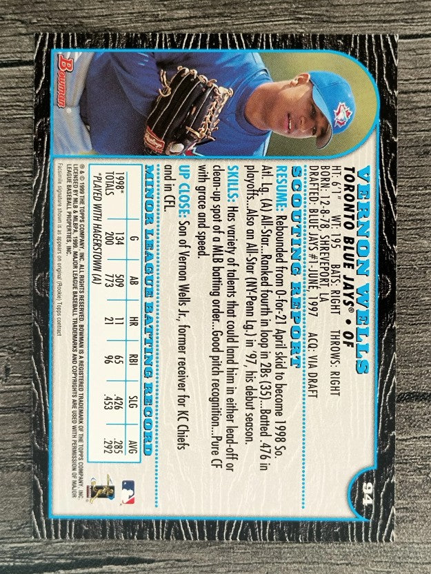 1999 Bowman #94 Vernon Wells