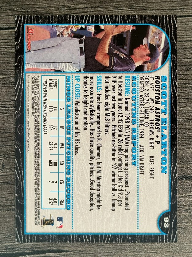 1999 Bowman #93 Scott Elarton