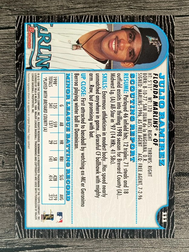 1999 Bowman #111 Julio Ramirez