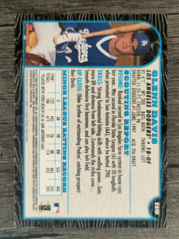 1999 Bowman #119 Glenn Davis