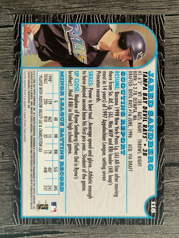 1999 Bowman #118 Jared Sandberg