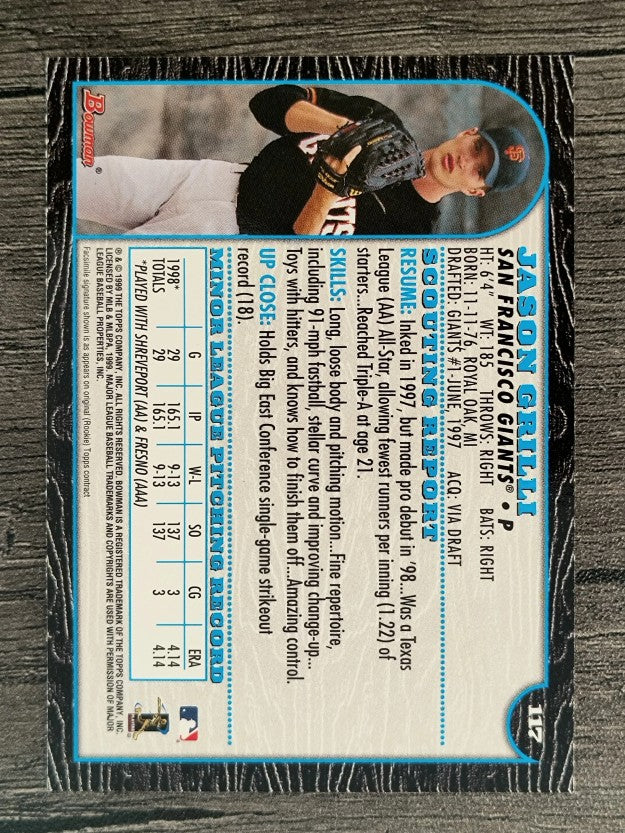 1999 Bowman #117 Jason Grilli