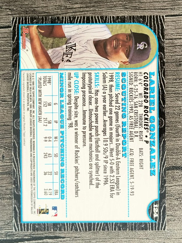 1999 Bowman #124 Lariel Gonzalez