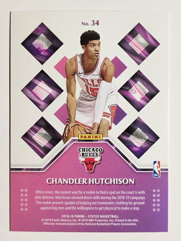 2018-19 Panini Status Rookie Credentials Orange #34 Chandler Hutchison