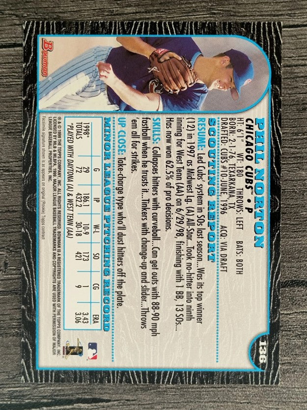 1999 Bowman #136 Phil Norton RC