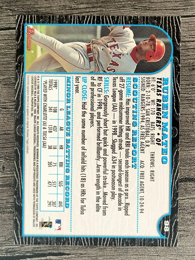 1999 Bowman #98 Ruben Mateo