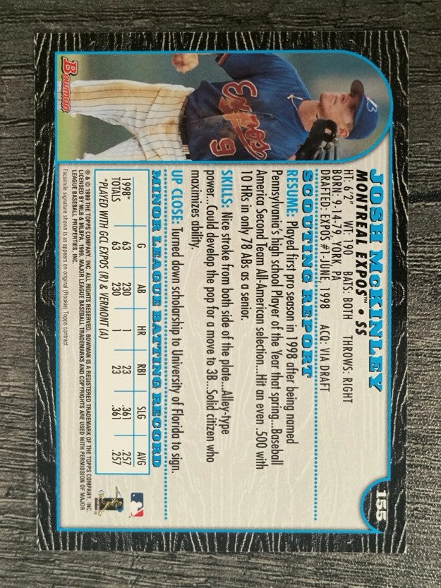 1999 Bowman #155 Josh McKinley RC
