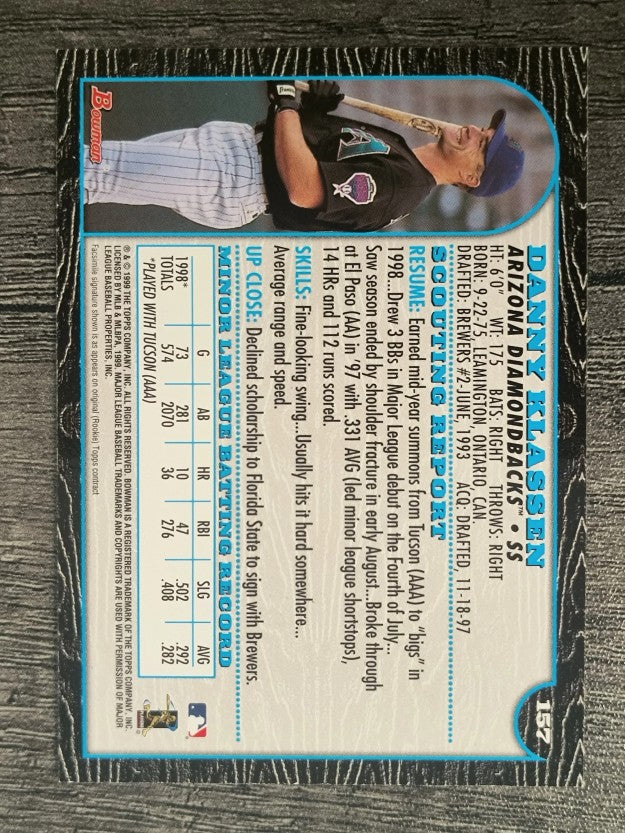 1999 Bowman #157 Danny Klassen