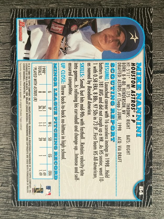 1999 Bowman #84 Mike Nannini RC