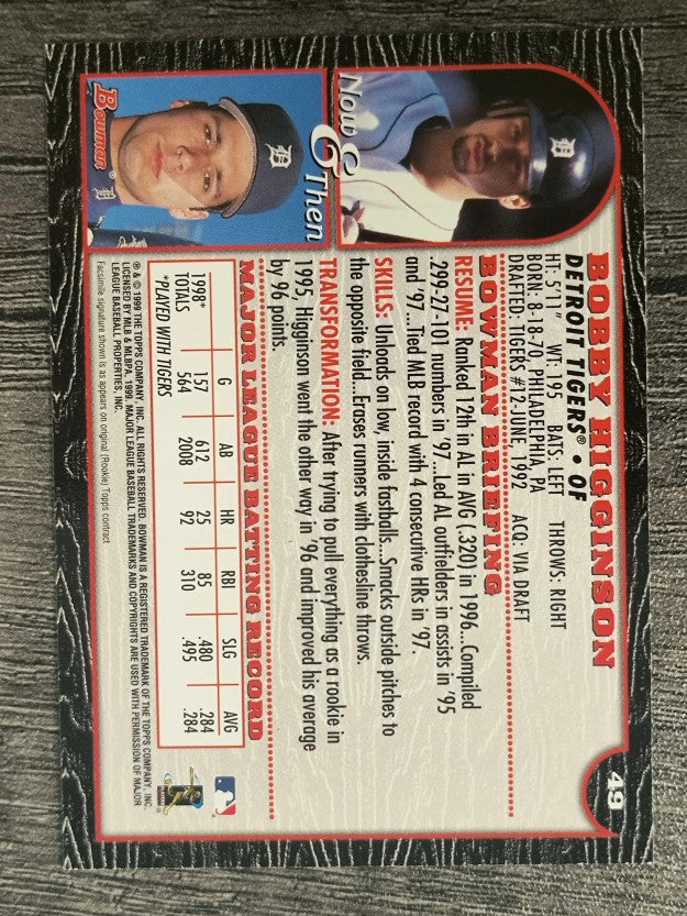 1999 Bowman #49 Bobby Higginson
