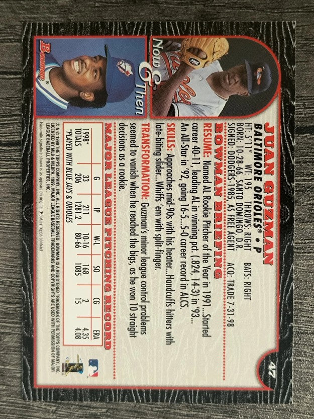 1999 Bowman #47 Juan Guzman