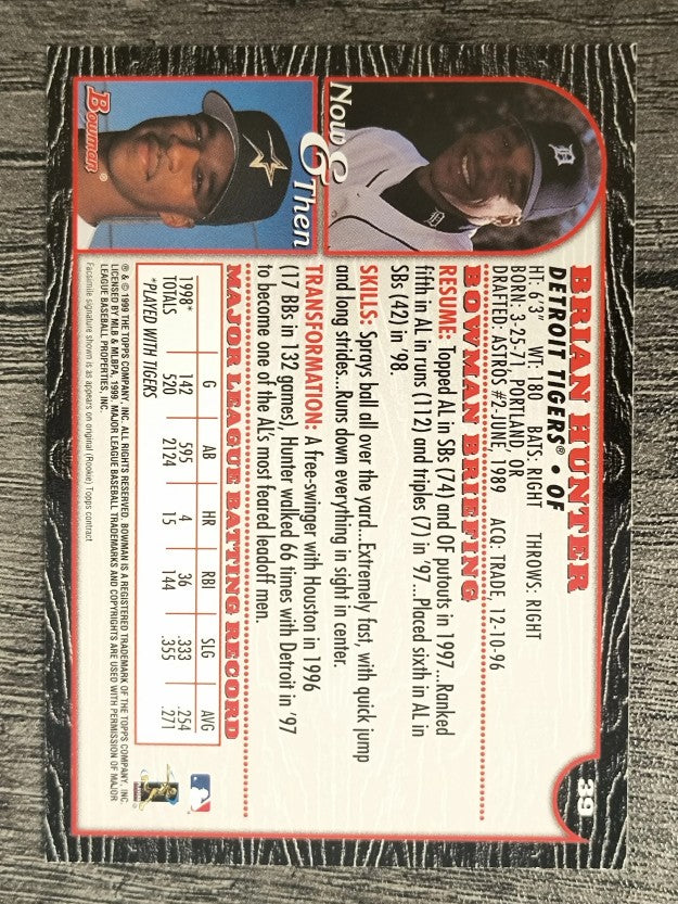 1999 Bowman #39 Brian Hunter
