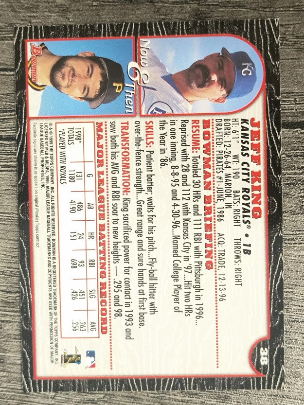 1999 Bowman #38 Jeff King