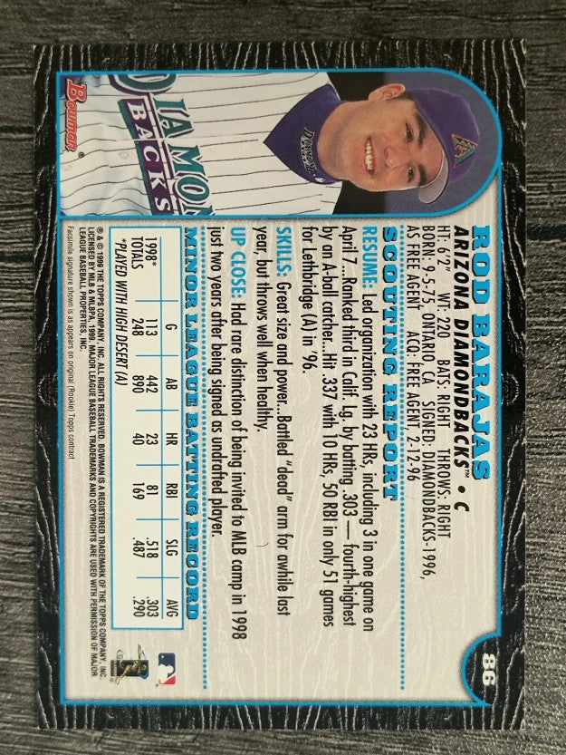 1999 Bowman #86 Rod Barajas