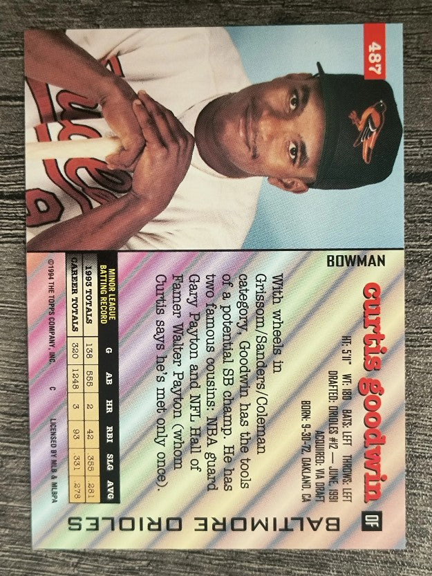 1994 Bowman #487 Curtis Goodwin RC