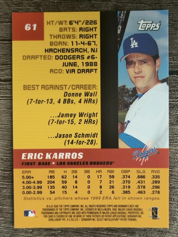 2000 Bowman's Best #61 Eric Karros