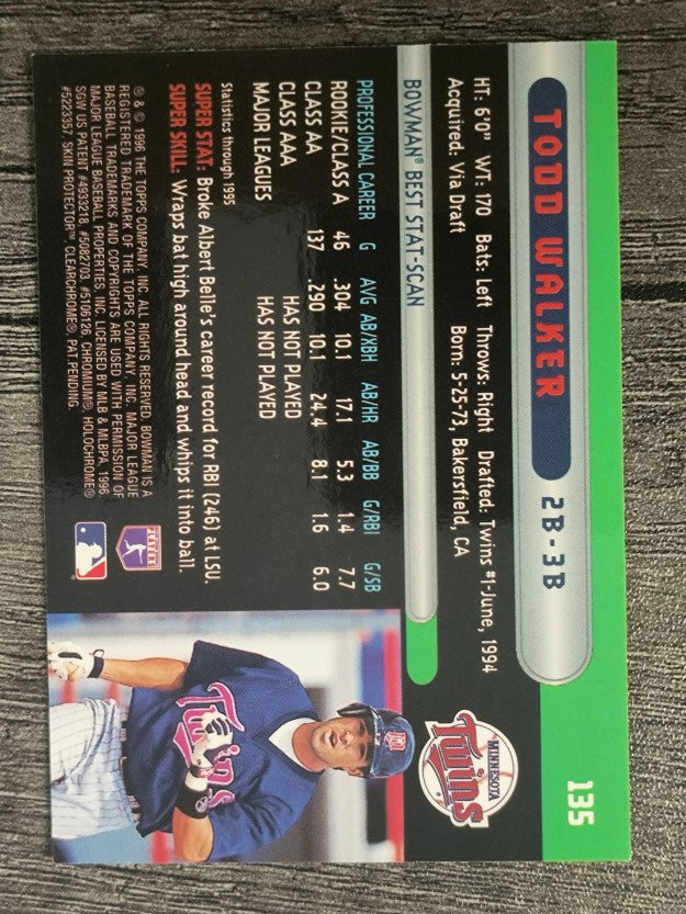 1996 Bowman's Best #135 Todd Walker