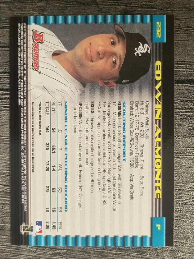 2002 Bowman #232 Edwin Almonte RC