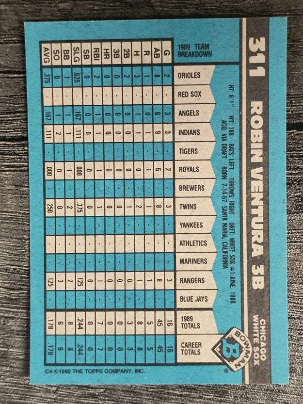 1990 Bowman #311 Robin Ventura