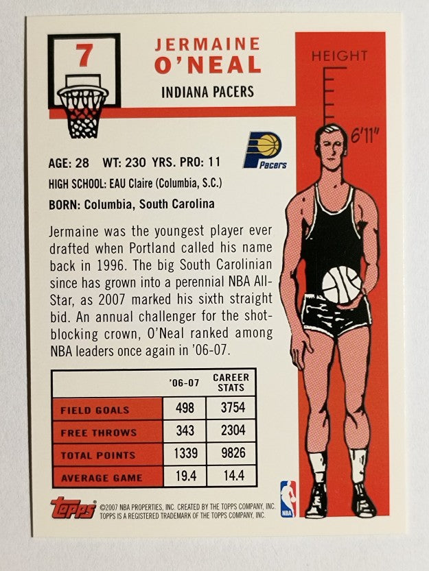 2007-08 Topps 1957-58 Variations #7 Jermaine O'Neal