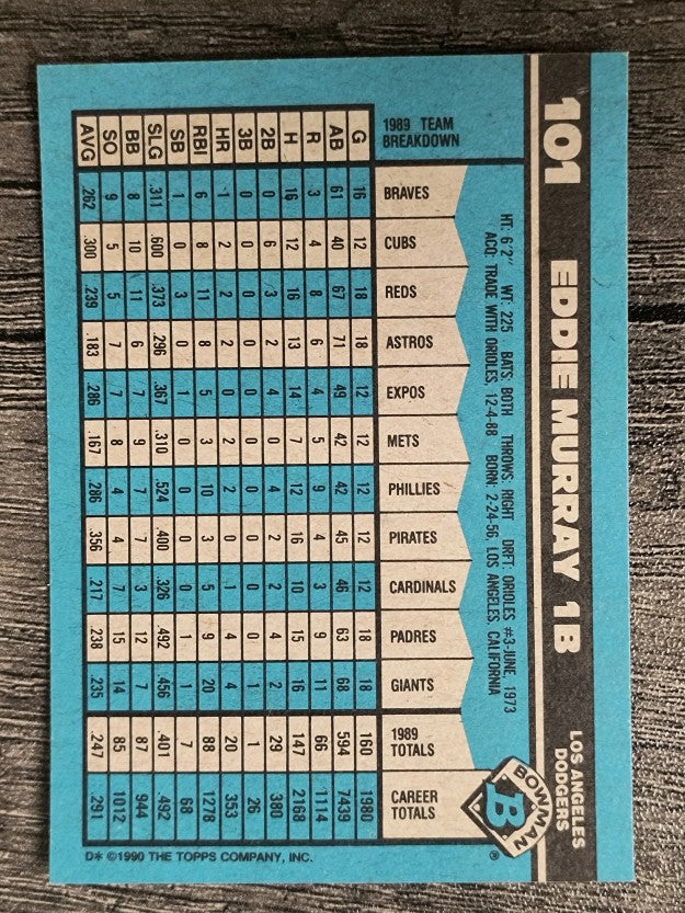 1990 Bowman #101 Eddie Murray