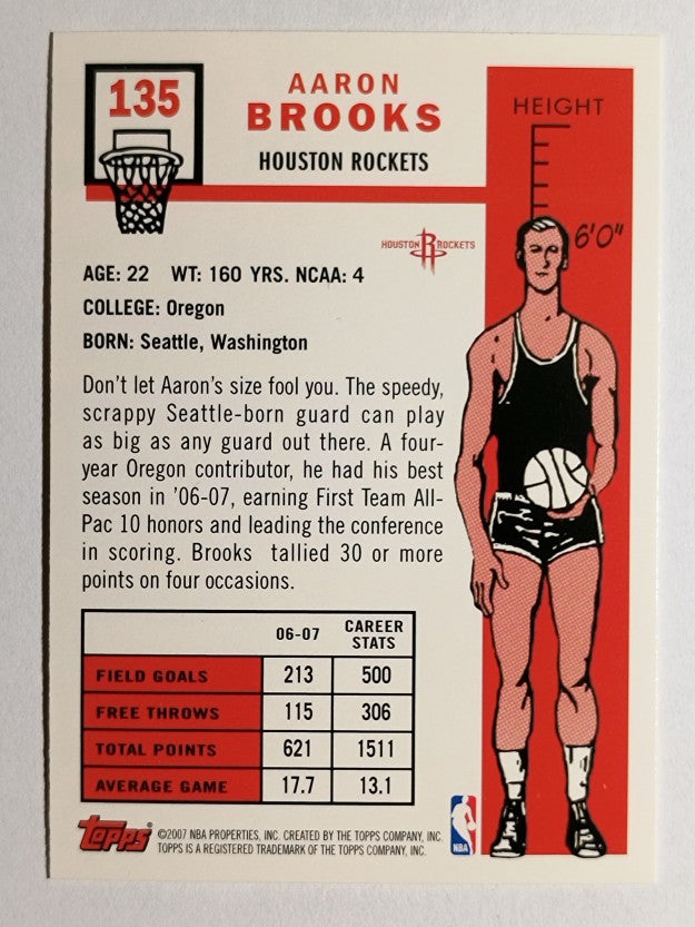 2007-08 Topps 1957-58 Variations #135 Aaron Brooks