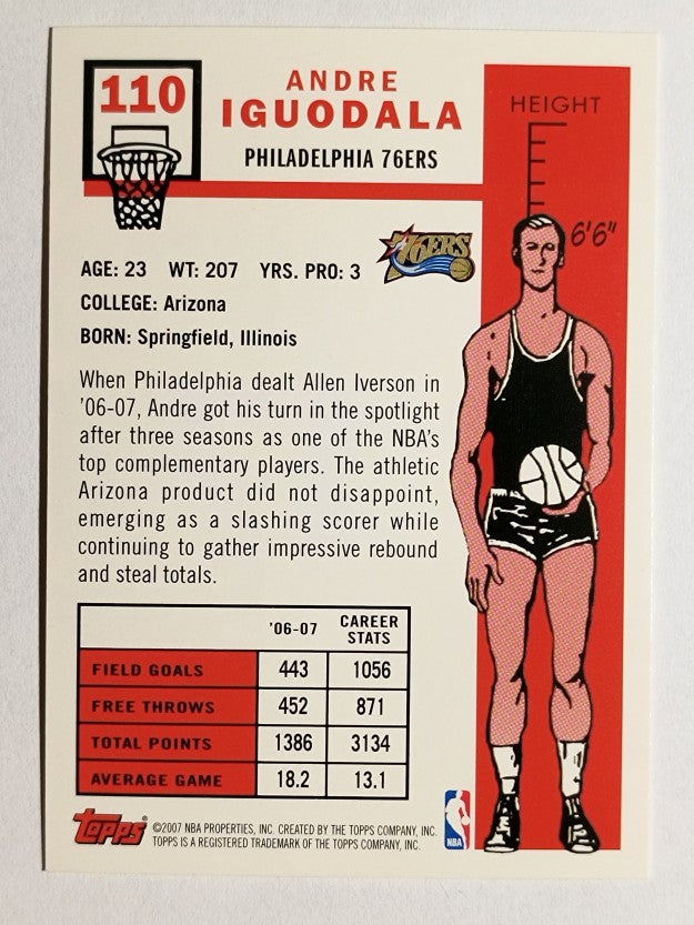 2007-08 Topps 1957-58 Variations #110 Andre Iguodala