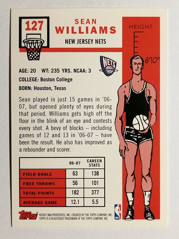 2007-08 Topps 1957-58 Variations #127 Sean Williams