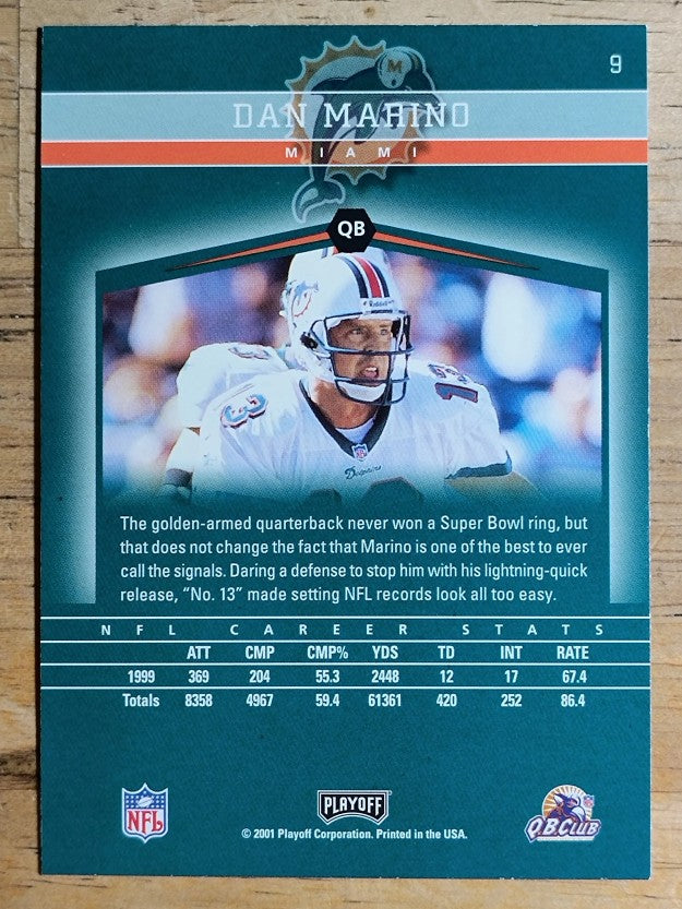 2001 Playoff Honors #9 Dan Marino