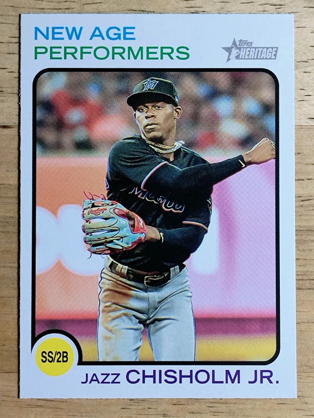 2022 Topps Heritage New Age Performers #NAP13 Jazz Chisholm Jr.
