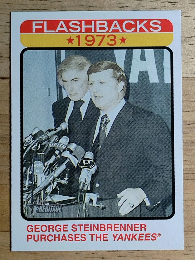 2022 Topps Heritage News Flashbacks George Steinbrenner Purchases The Yankees